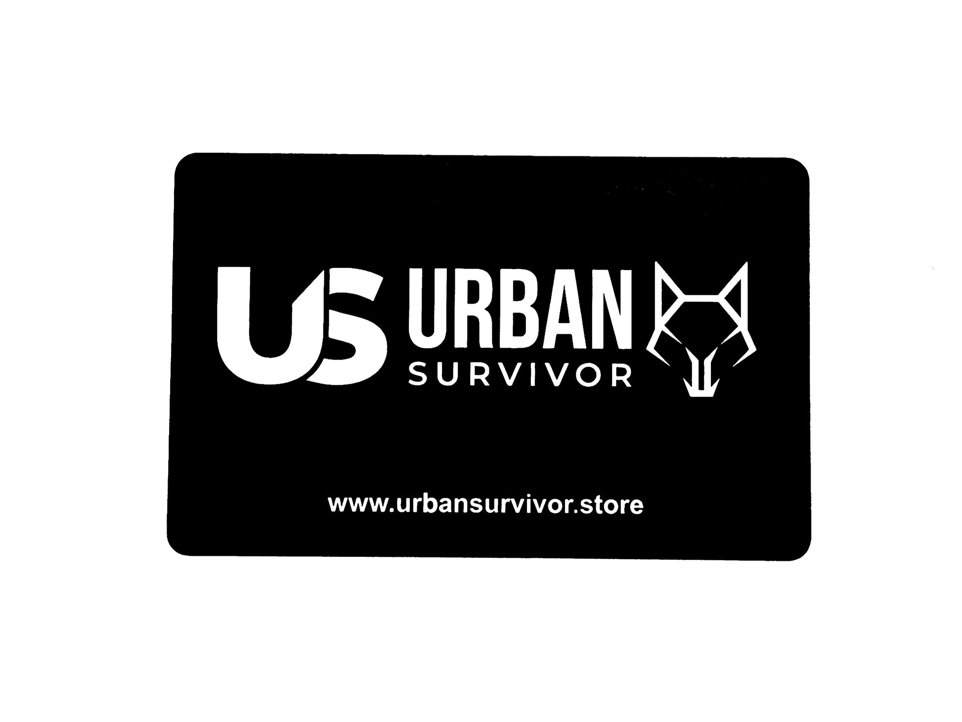 RFID Karte von vorne mit Urban Survivor Logo.