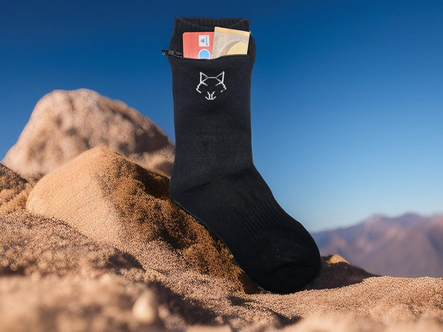Socke mit Mehrzweckfach
